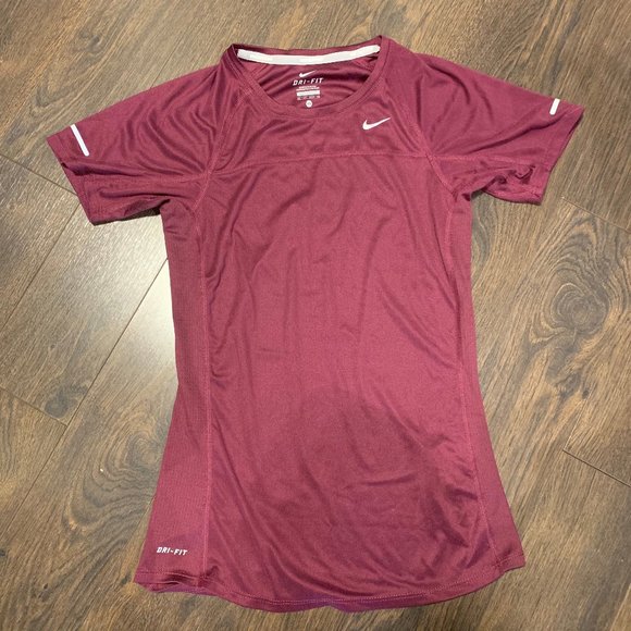 Nike Tops - Nike Women's Dri-FIT Running Active Top Maroon XS